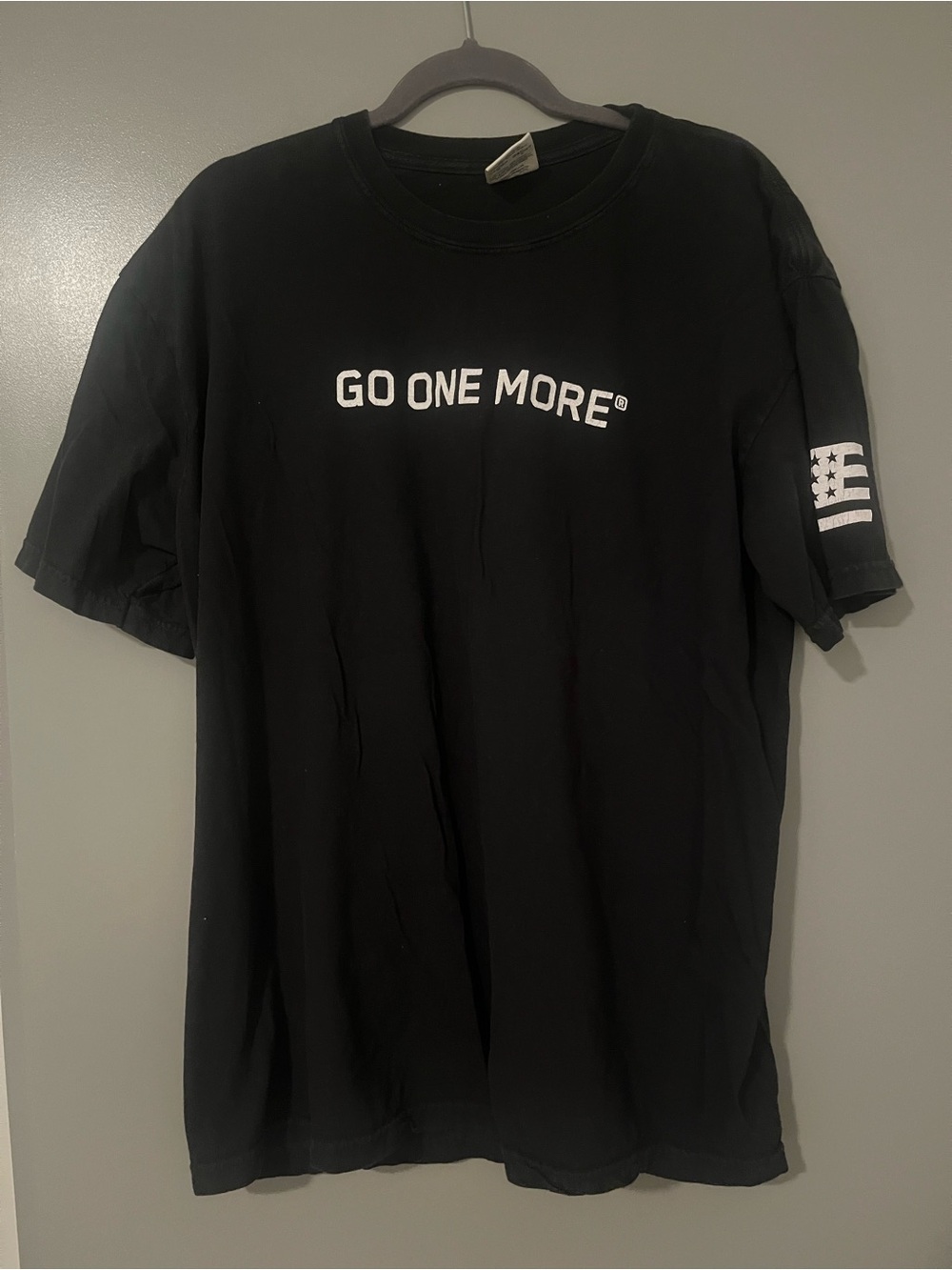GO ONE MORE® Bare Performance Nutrition Size XL Black Graphic Men's T‑Shirt